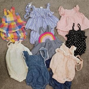 Mixed Baby Girls Romper/Bloomer Set Bundle